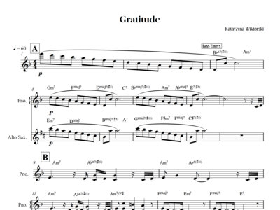 Gratitude - Trio & Quartet Arrangement main photo
