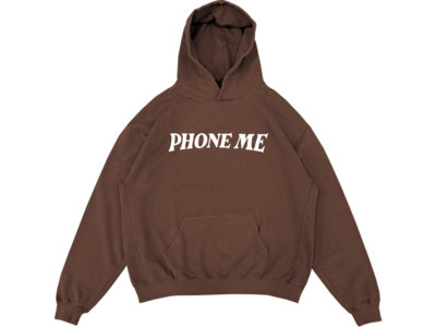 'Phone Me' Hoodie - Brown main photo