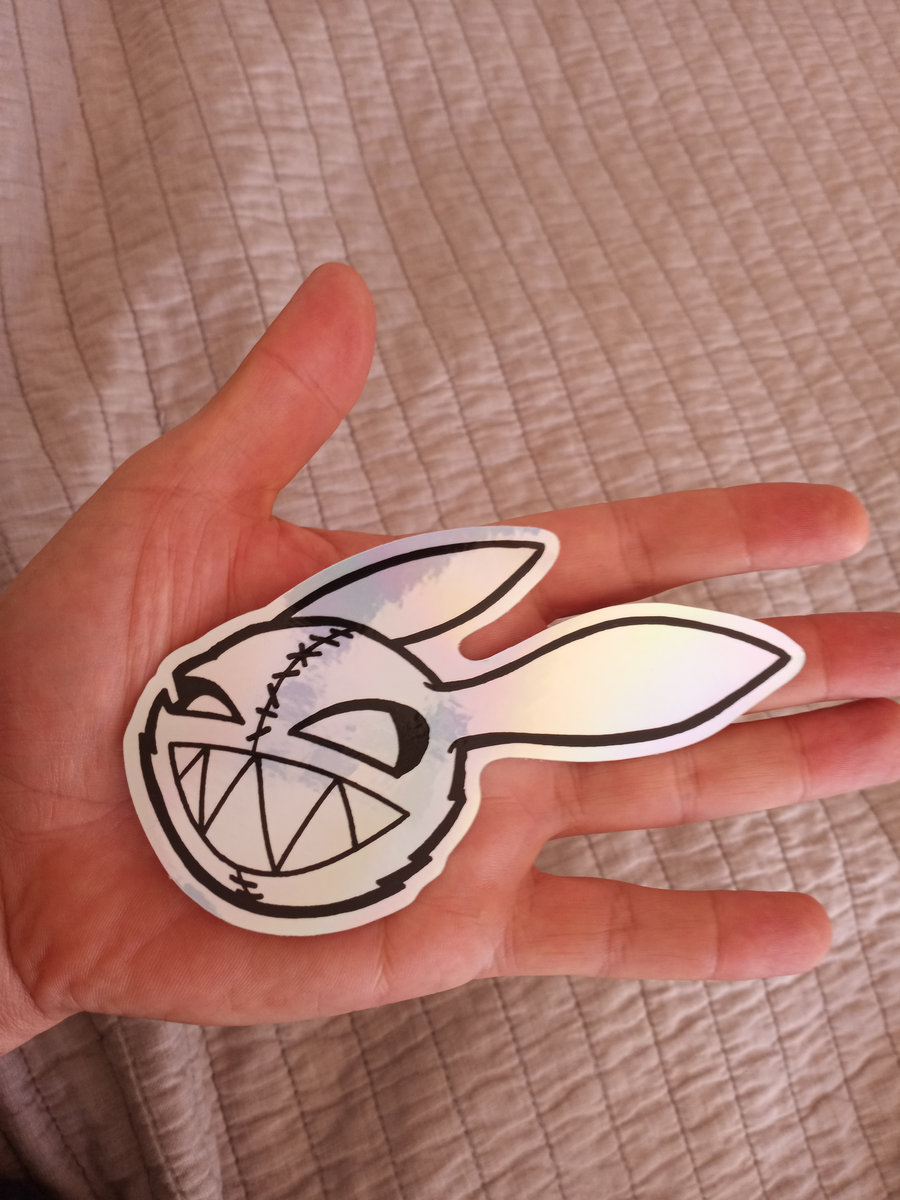 Murder Bunny Holo-Sticker | Rabbit Junk