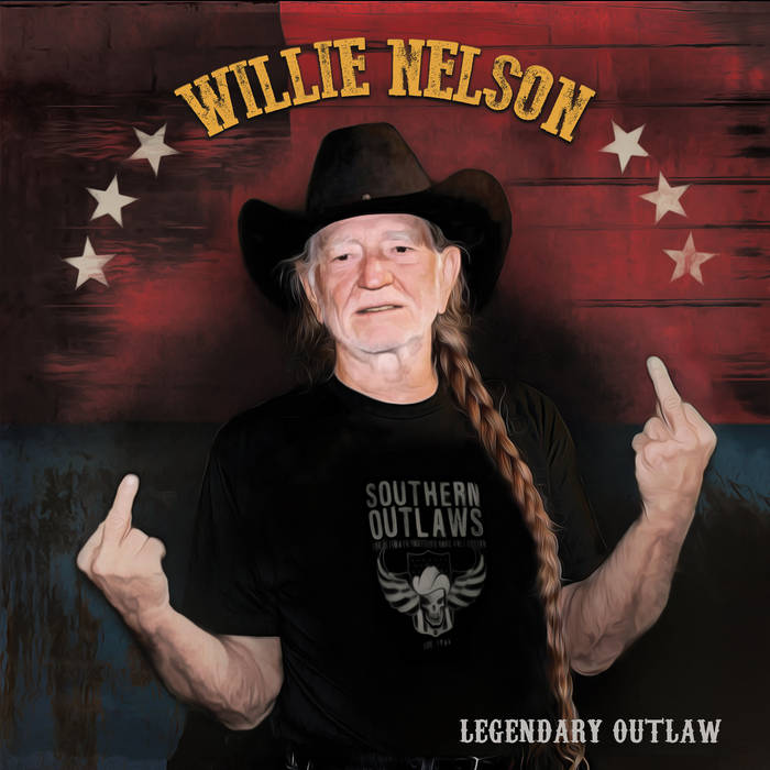 T-Shirt Willie Nelson Outlaw Country Smoke - American Classics - Unisex Cotone