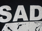 PASSENGEROFSHIT - SADCORE - SILVER ON BLACK T-SHIRT photo 
