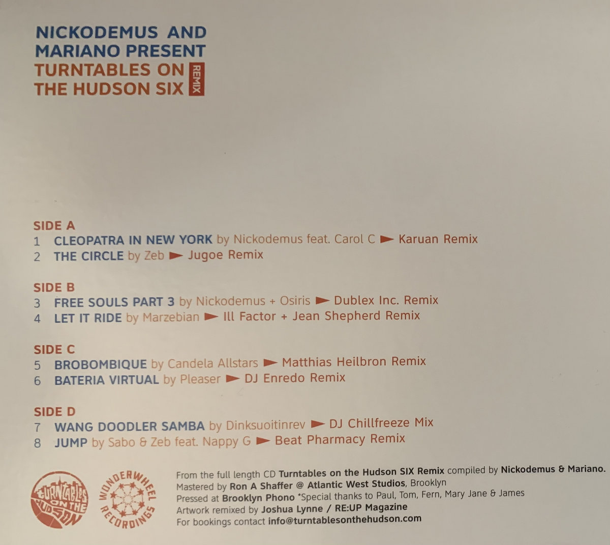 Turntables on the Hudson SIX REMIX Turntables on the Hudson