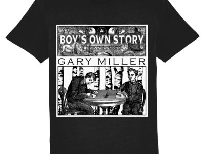 Gary Miller 'A Boy's Own Story' Design T-Shirt (White Print on Black) main photo