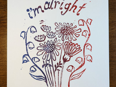 'I'm Alright' Open Edition Hand Made Lino Print main photo