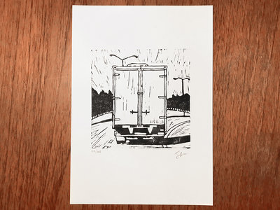Limited Edition Lorry Manoeuvres Lino Print main photo