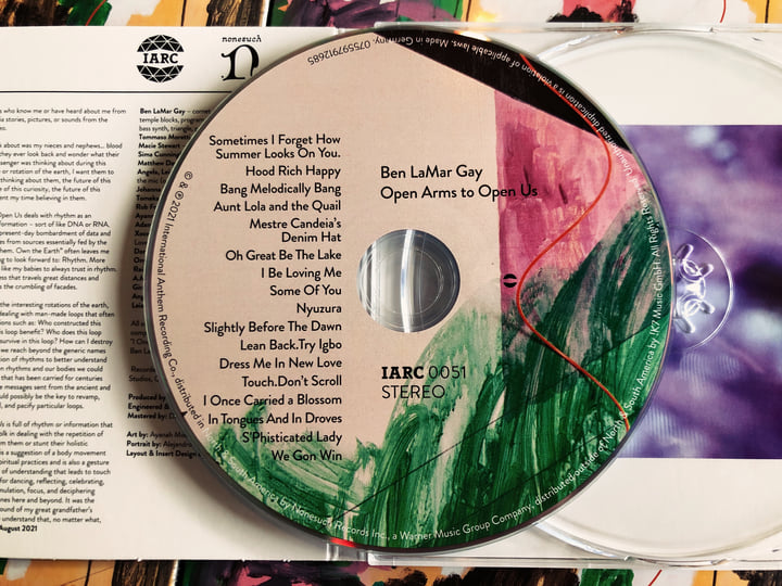 Ben LaMar Gay – Open Arms To Open Us, International Anthem Recording Company – 0051 Digipak Ben LaMar Gay – Open Arms To Open Us, International Anthem Recording Company – 0051 Digipak