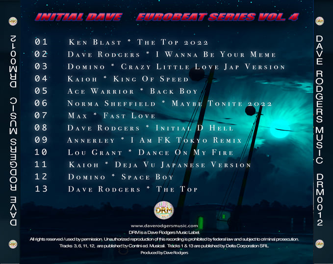Initial Dave Eurobeat Series Vol. 4 | Dave Rodgers Music