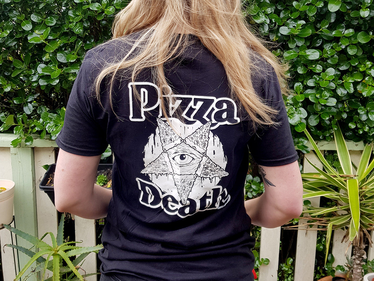Pizza Death Pocket Print T-Shirt | Pizza Death