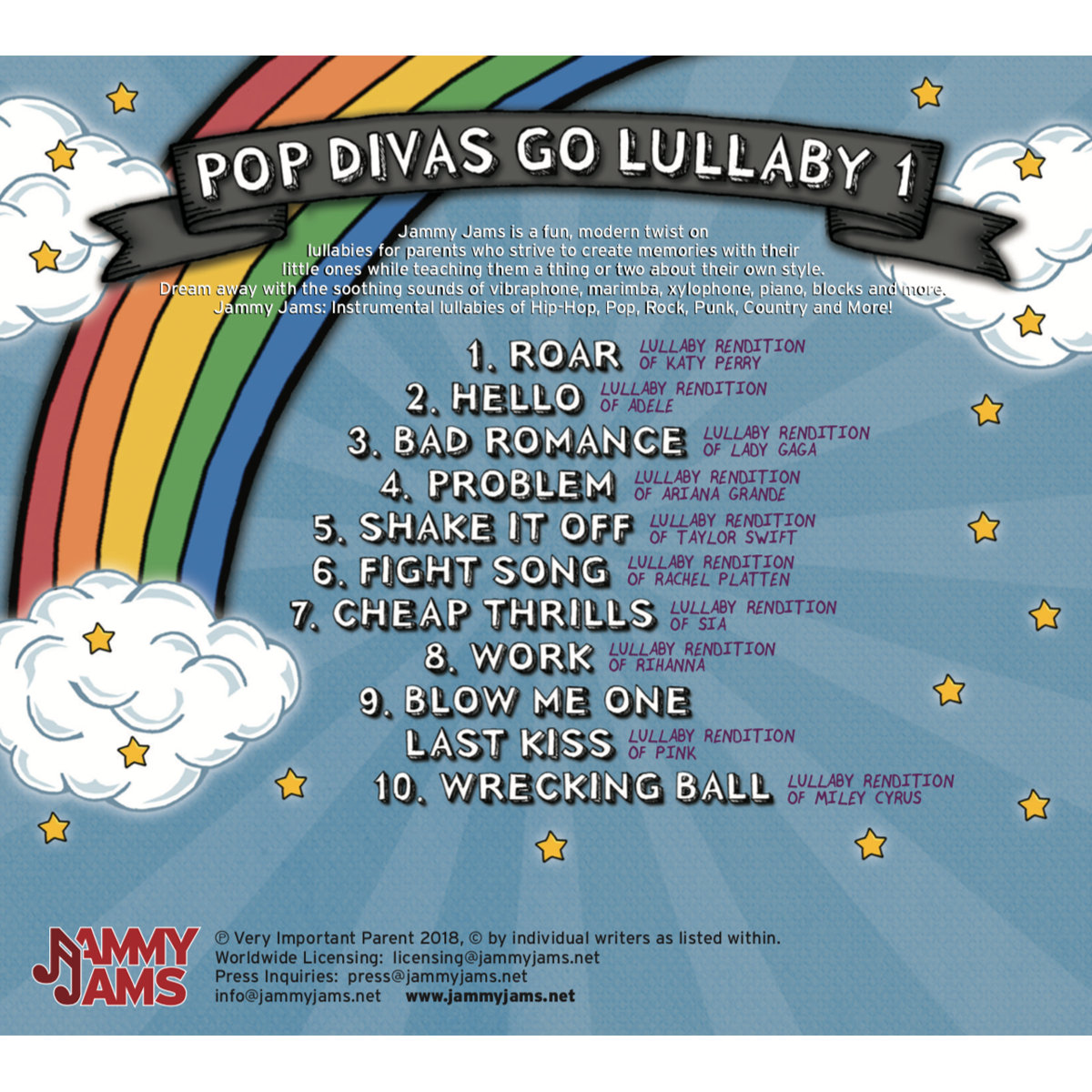 Pop Divas Go Lullaby 1 | Jammy Jams