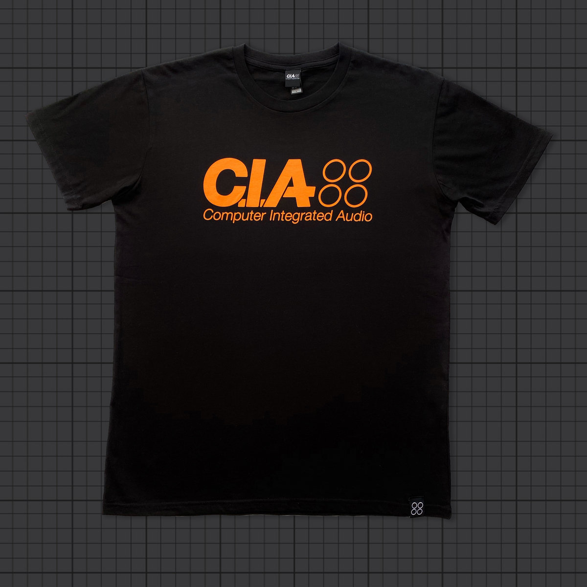 SALE - Black 'CIA Logo' T-Shirt (Orange Print) | CIA Records