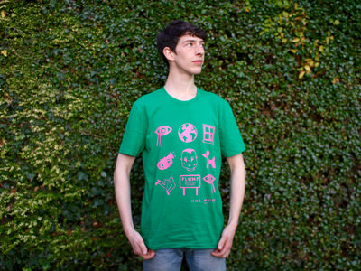 100% Organic Cotton T-Shirt in Green & Pink main photo