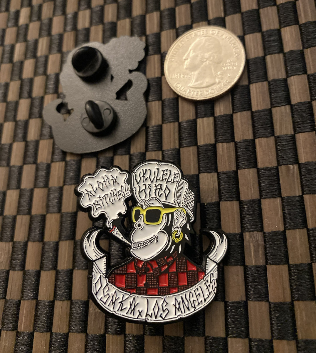 Monkey Enamel Pin Ukulele Hiro