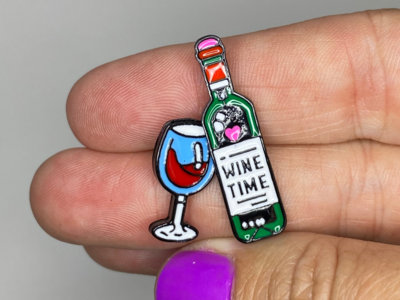 Wine Time - Enamel Pin main photo