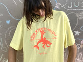 100% Organic cotton oversized T-shirt - Yellow / Fluorescent Orange photo 