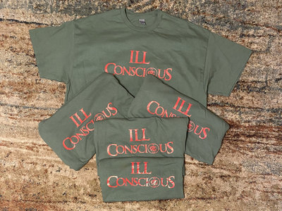 ILL Conscious - Army Green & Red Font T Shirt - Short Sleeve main photo