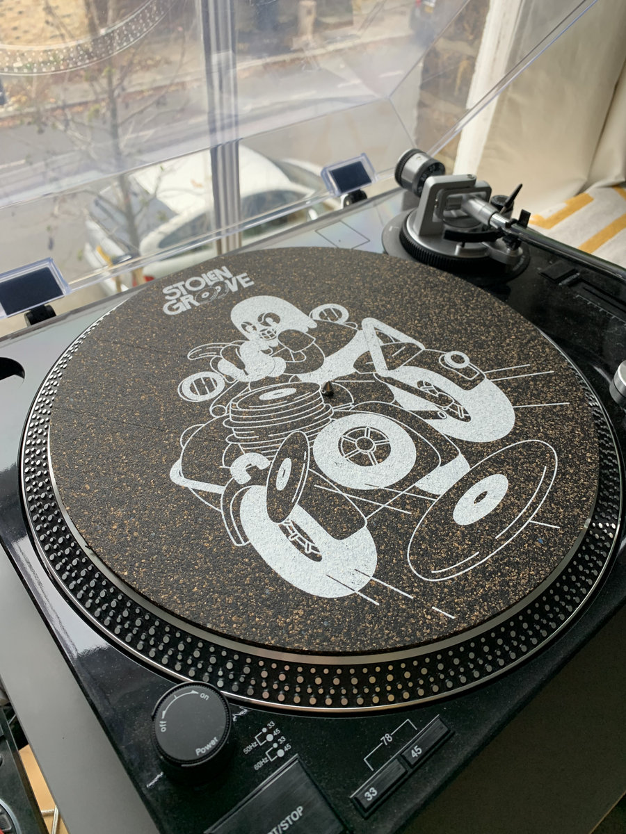 Record Thief Slipmat (Sustainable + Audiophile) Cork & Recycled Rubber Stolen Groove