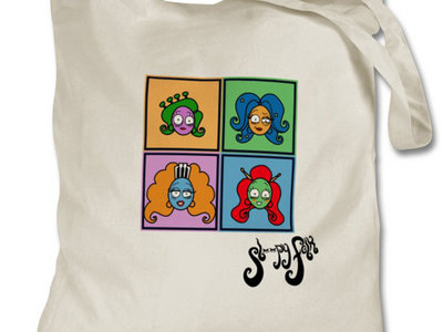 Sleepy Cotton Tote Bag with Square Design main photo