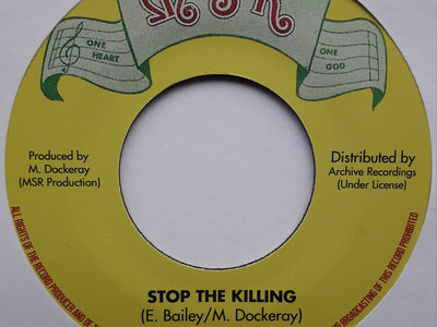 RAS EL ROY - STOP THE KILLING / STOP THE KILLING VERSION (MSR / Archive 7") Ltd Copies. main photo