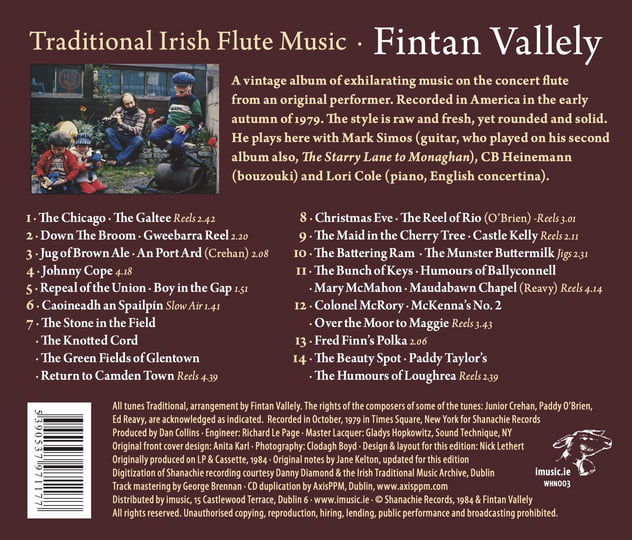 Fintan Vallely - Traditional Irish Flute Music RE-MASTERED 28/5