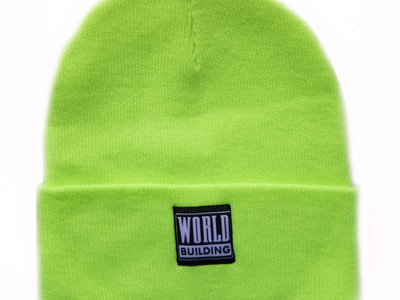 World Building "MMXXII" Knit Box Logo Beanie Hat (Hi-Vis Yellow) main photo