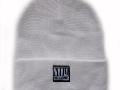 World Building "MMXXII" Knit Box Logo Beanie Hat (White) main photo