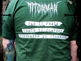 War Is Peace // Peace Is Slavery T-shirt - green photo 
