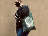 DAHLIA Forest Green Cotton Tote Bag (Colour) photo 
