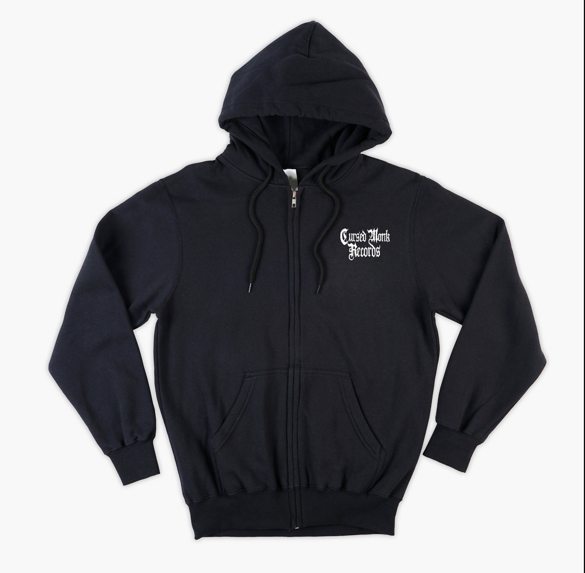 Black Zipper Hoodie Cursed Monk Records