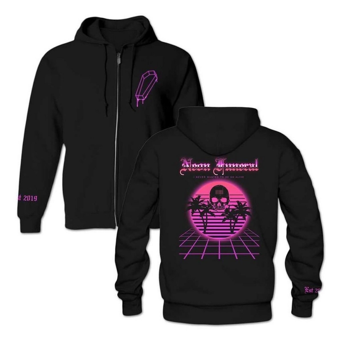 I Never Wanted To Be So Alive UV Hoodie Neon Funeral