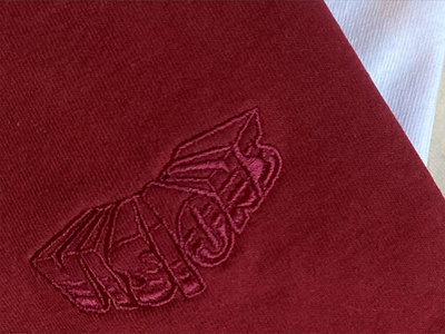 Limited series - T-shirts with Visions embroidered logo (250g) - BURGUNDY main photo