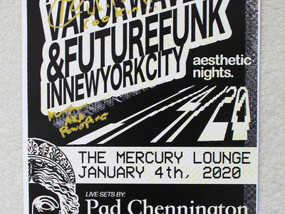 Autographed Poster - AESTHETIC NIGHTS (Pad Chennington, FIBRE, PowerPCME, Videopunks) main photo