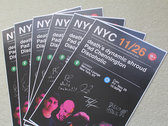 Autographed Poster - NYC 11/26 (death's dynamic shroud, Pad Chennington, Discoholic) photo 