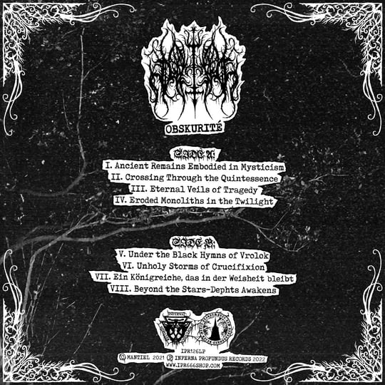 Obskurité | Mantiel | Inferna Profundus Records