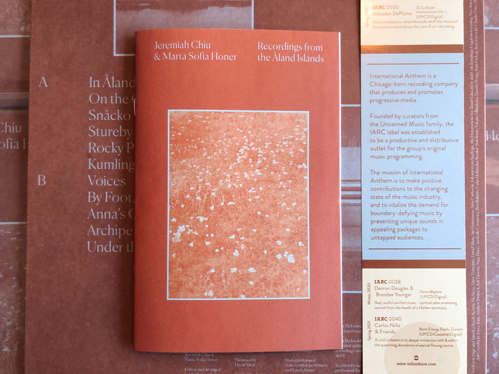 ワールドワイドLP Jeremiah Chiu &amp; Marta Sofia Ho Recordings From The Aland s IARC0053 International Anthem /00260 Recordings from the Åland Islands (IA11 Edition) | Jeremiah