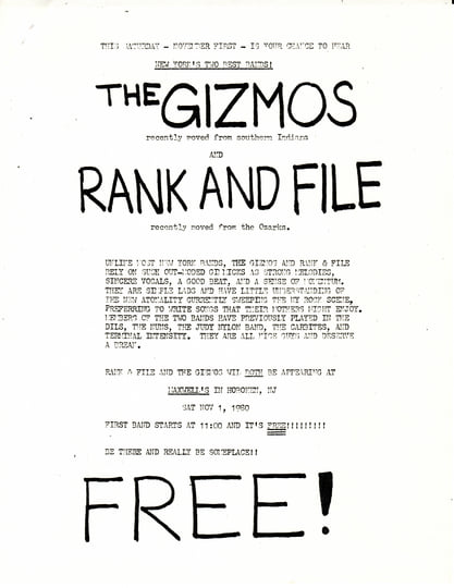 1981 NYC Demos--The Midwest Can Be Allright | The Gizmos