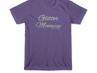 Purple "Glitter Moneyyy" Sparkly T-shirt main photo
