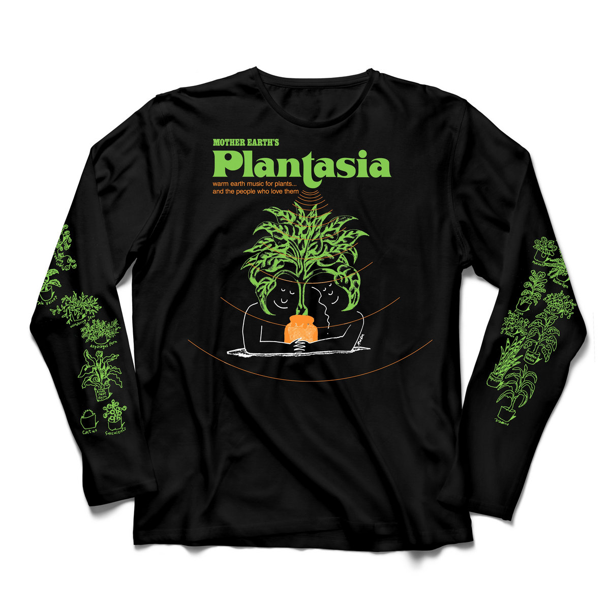 Plantasia Cover Art Black Longsleeve Tee | Mort Garson