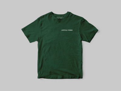 Limited edition dark green/white Lowfold Works T-shirt main photo