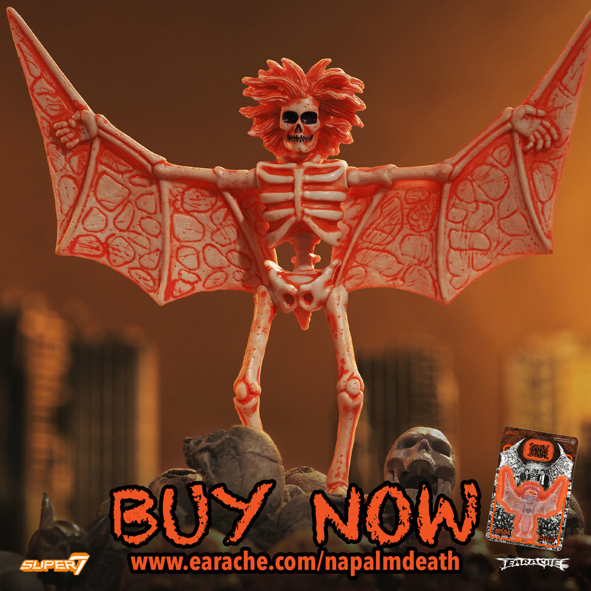 Scum' Super7 Orange ReAction Figure | Napalm Death