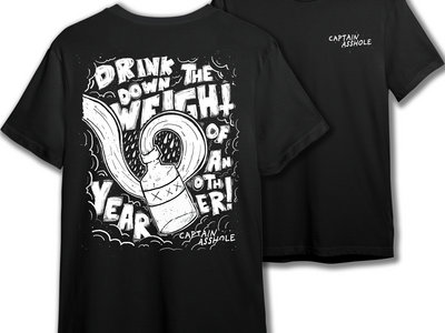 "Drink Down" Shirt Black With Front and Back Print main photo