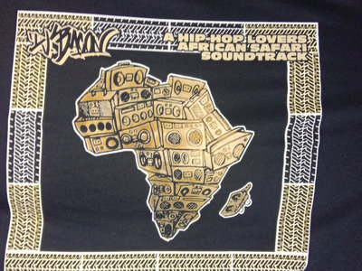 African safari Soundtrack - Quality Black T-shirt main photo
