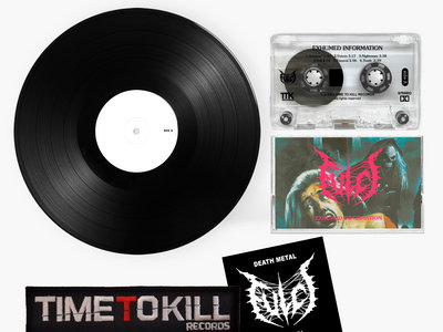Fulci "Opening The Hell Gates" TEST PRESS 2021 + "Exhumed Information" mc clear + TTK Official patch, stickers & signatures main photo