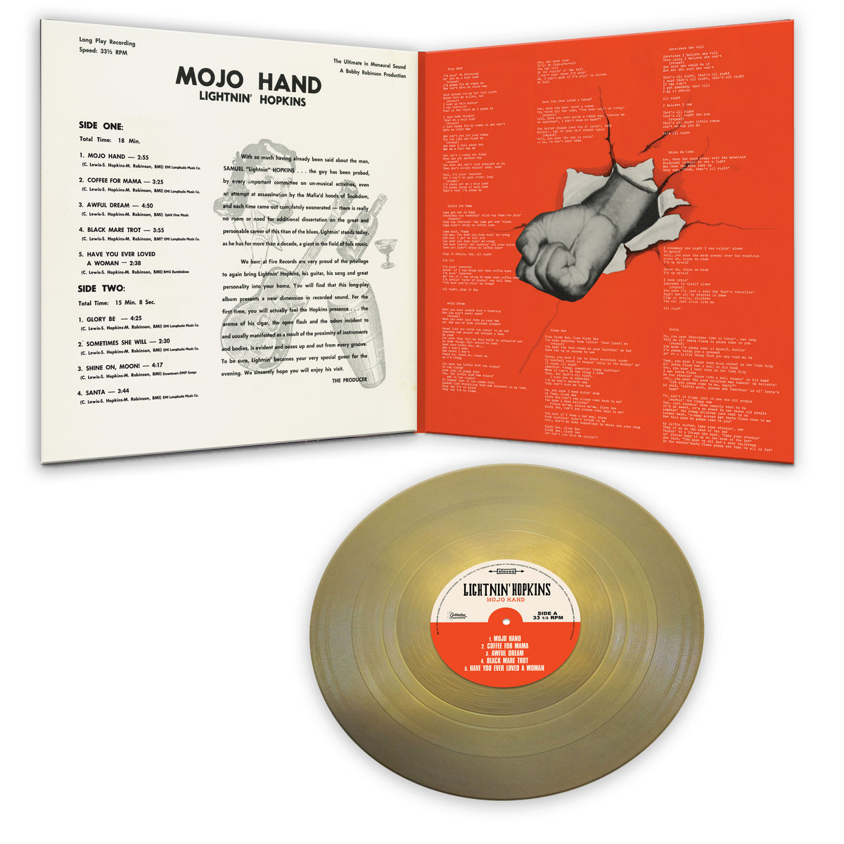 Lightnin' Hopkins – Mojo Hand レコード LIGHTNIN' HOPKINS『Mojo Hand』LP