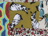 Three Rabbits – Hand-stitched Patchwork Pillow by Jeni photo 
