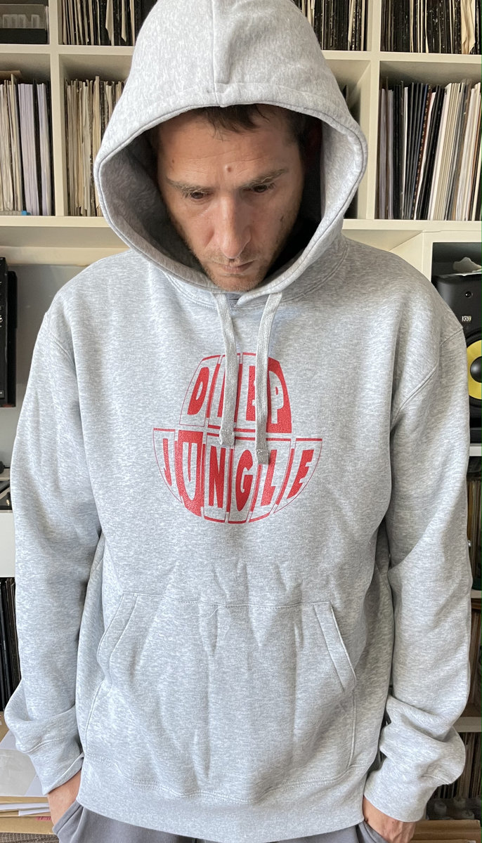 Russell Athletic Hoodie - Grey with large red logo on the front | Deep  Jungle Records