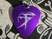 Purple Metal guitar pick necklace photo 