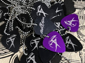 Purple Metal guitar pick necklace photo 