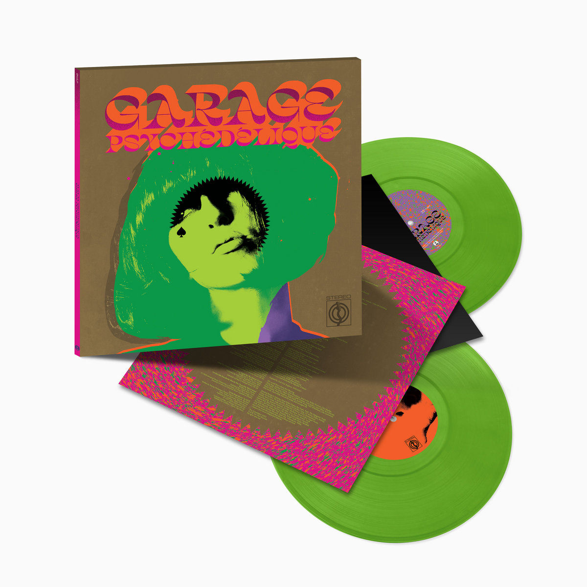 Garage Psychédélique (The Best Of Garage Psych And Pzyk Rock 1965-2019) - LIMITED EDITION TRANSPARENT LIME COLOURED 2LP VINYL