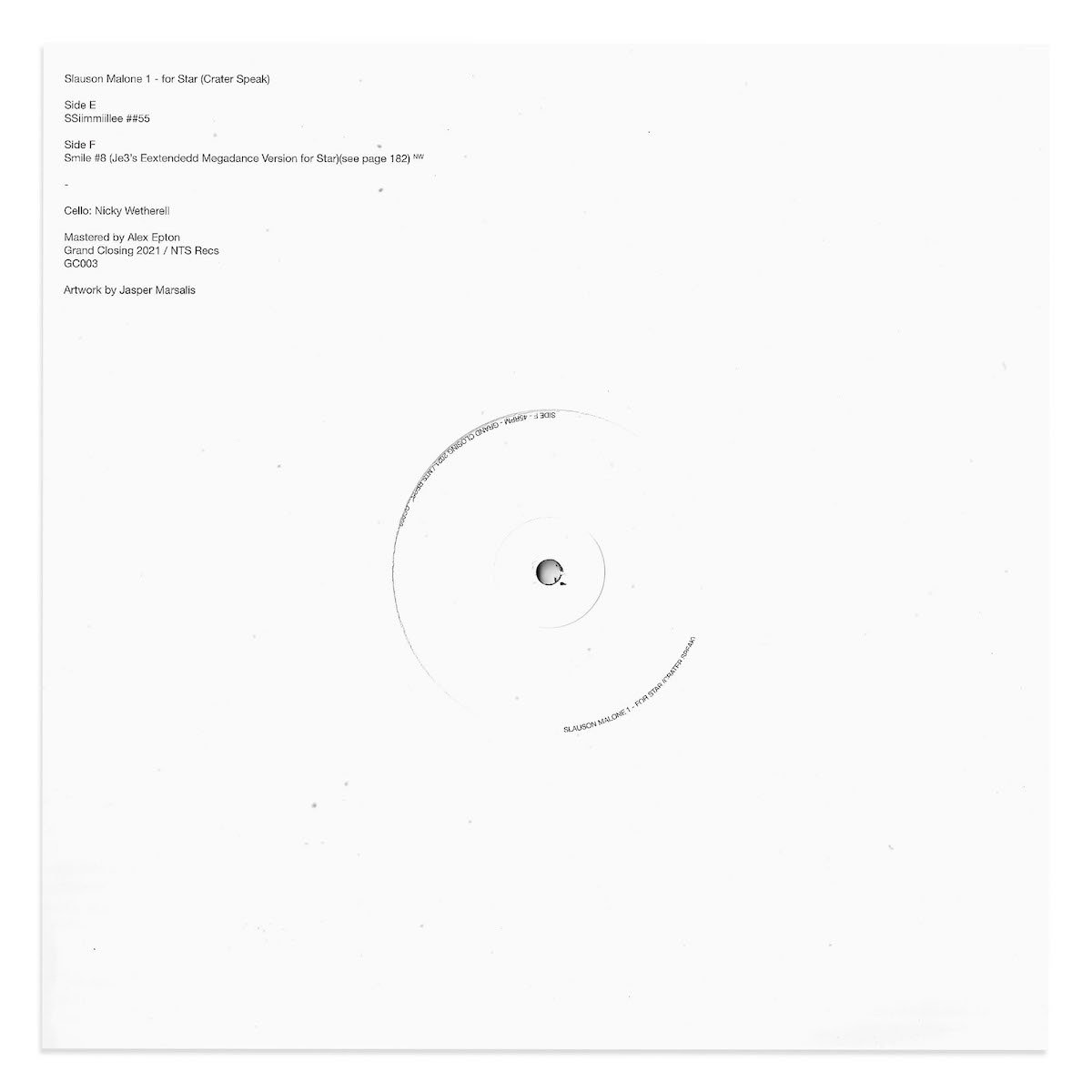 for Star (Crater Speak) | Slauson Malone 1 | Jasper Marsalis