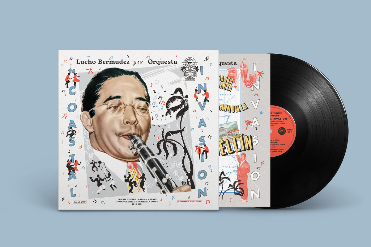 ベルギー2LP Lucho Bermudez Coastal Invasion : Cumbia, Porro, Gaita & Mapale Fr RMLP009 RADIO MARTIKO 未開封 /00660 The Coastal Invasion | Lucho Bermudez y su Orquesta | Radio
